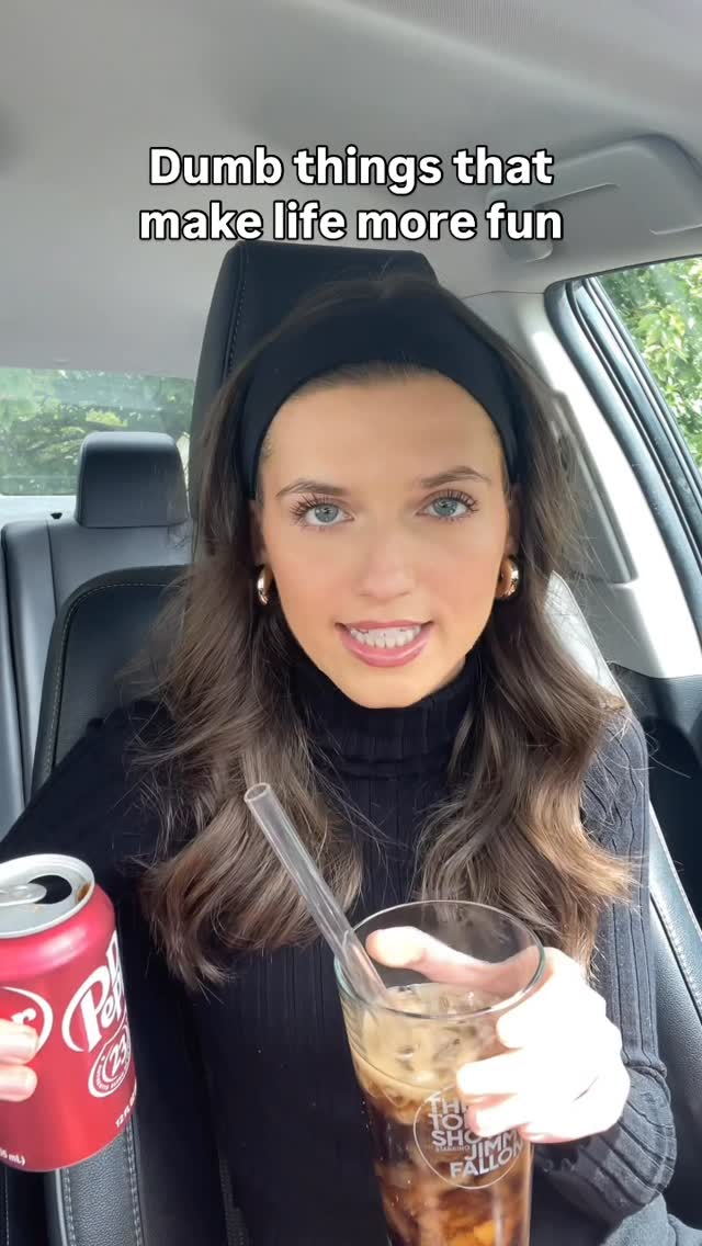 Instagram post by @mimi_drabik for Dr Pepper. Caption reads: Dumb things I’m planning to do to make life more....