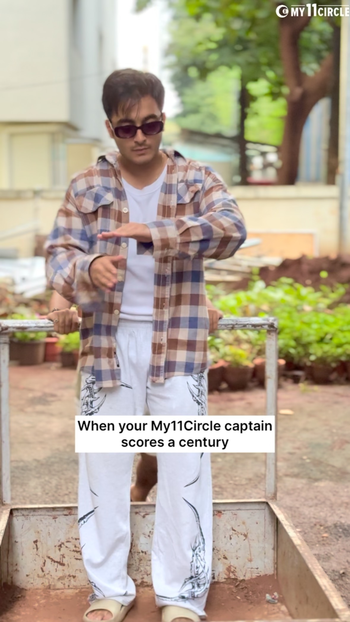 Instagram post by @swetankster for My11Circle. Caption reads: [...] it’s your captain scoring them 😉....