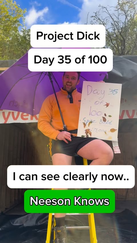 Instagram post by @neeson_knows for CINCH. Caption reads: Not sponsored by @cinchuk Day 35 of 100 - I can....