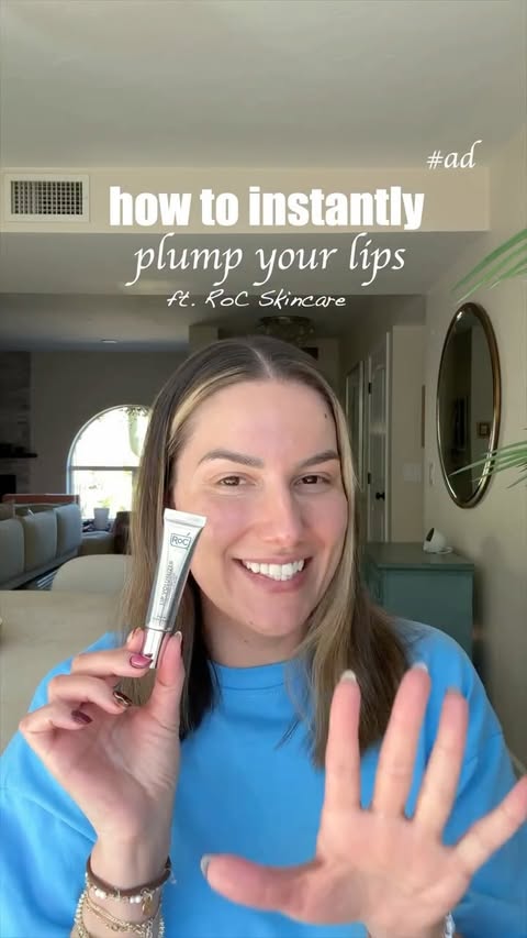 Instagram post by @adaatude for RoC Skincare. Caption reads: #ad introducing you to the product that instantly....