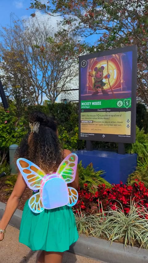 Instagram post by @melizzablack for Ravensburger. Caption reads: [...] EPCOT festival!! 🌈🩵 thanks sm....