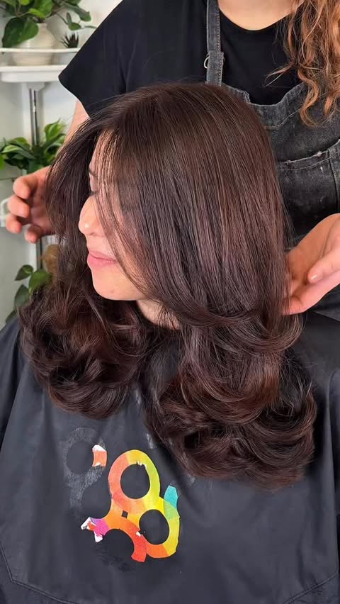 Instagram post by @lacosmosteph for ERGO Styling Tools. Caption reads: [...] is for shorter hair 😍 using....