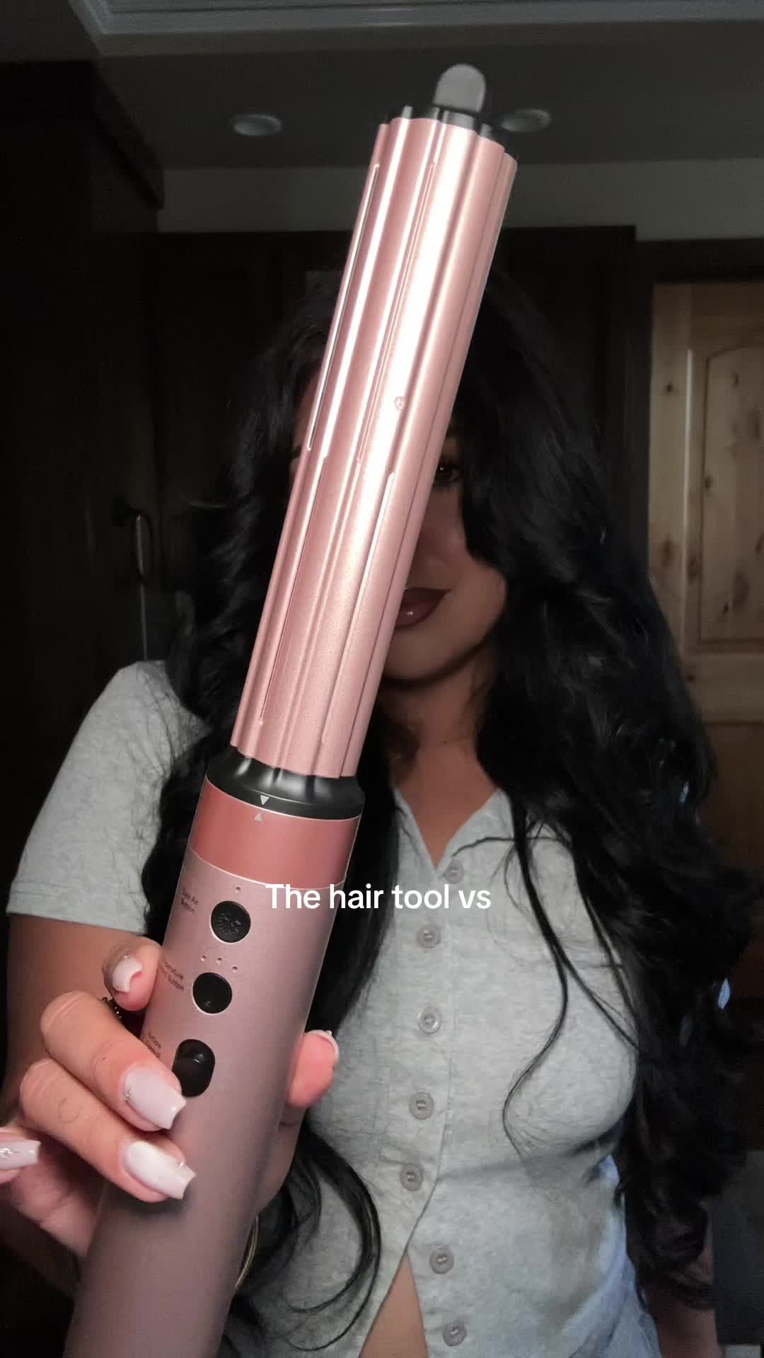 TikTok post by @aana_kay1 for Brightup. Caption reads: The hair tool vs the hair ✨😍 #brightup @Brightup✨....