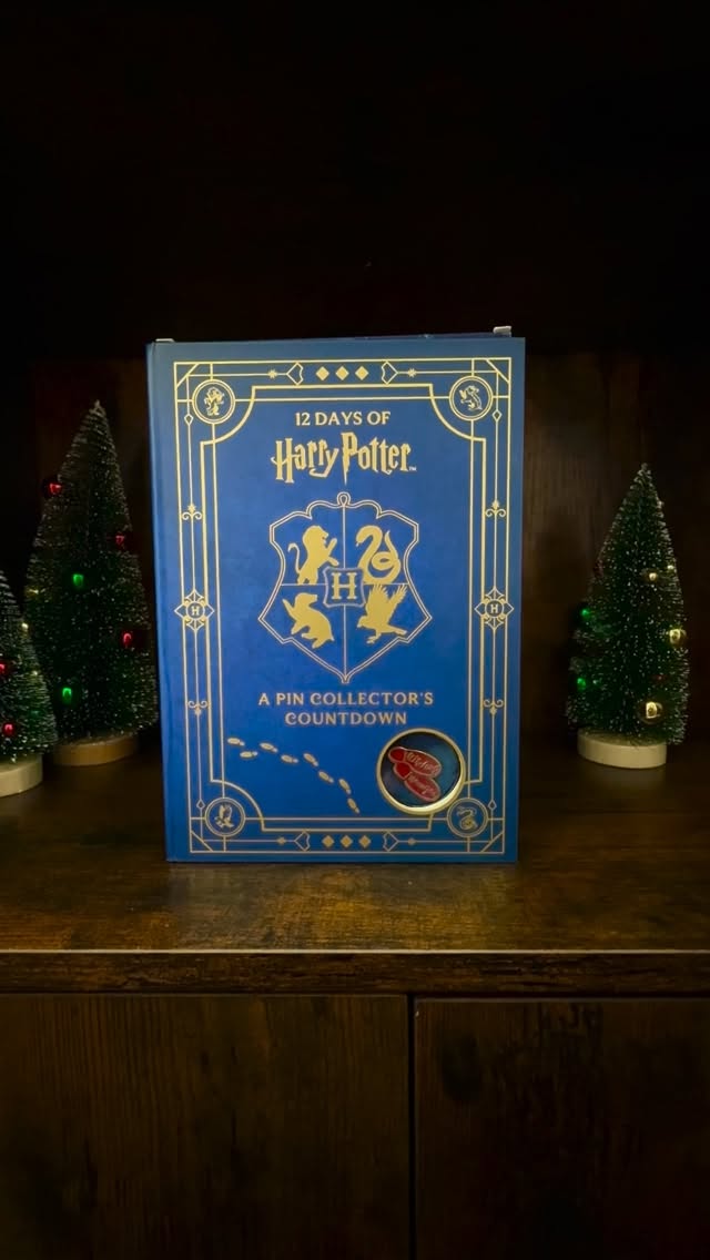 Instagram post by @queenniffler for Insight Editions. Caption reads: Harry Potter ~ 12 Days Countdown Pin Collection. ....