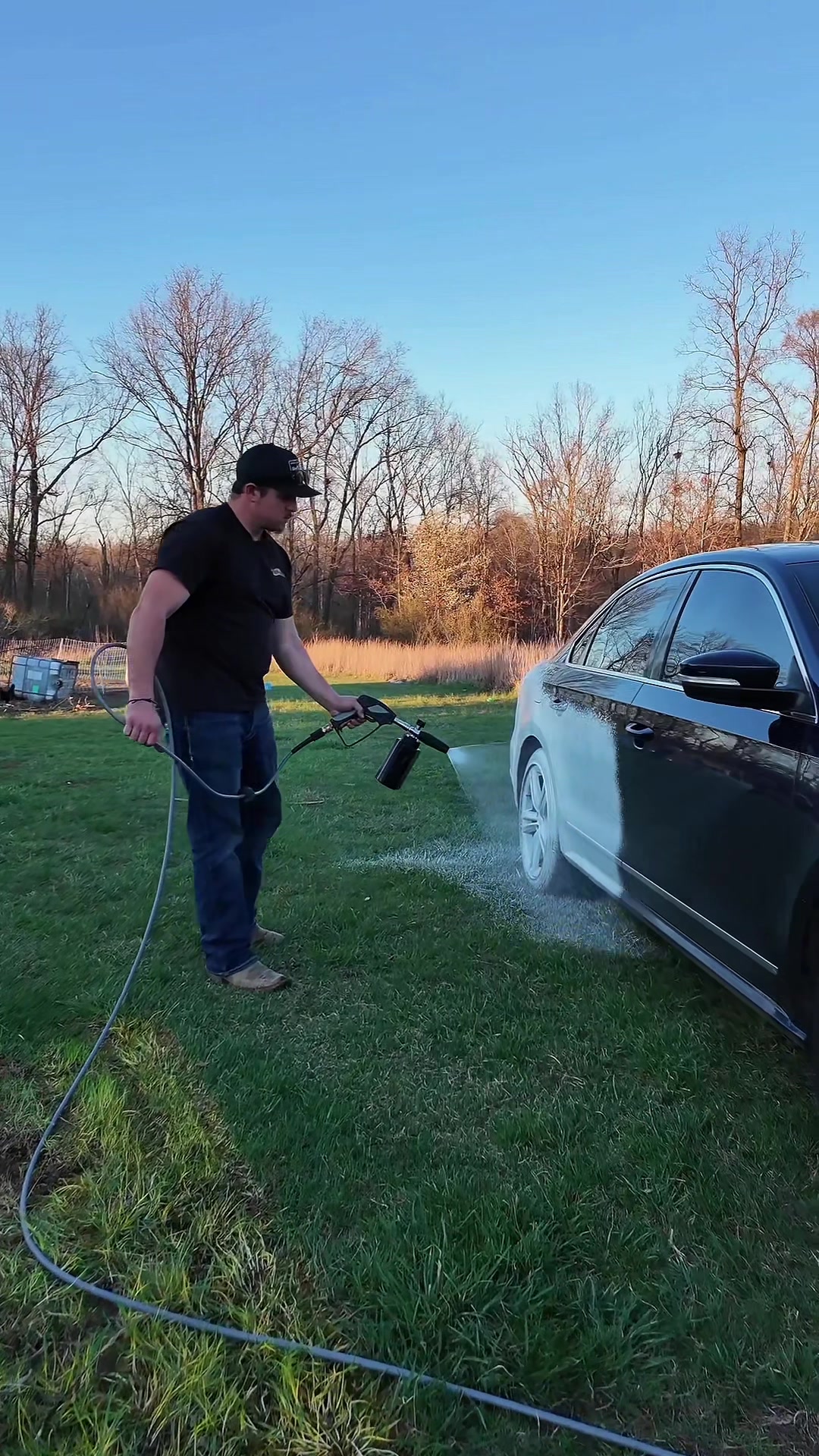 TikTok post by @tyler.slone289 for Blackline Car Care. Caption reads: [...] is key nowadays and this #blacklinecarcare....