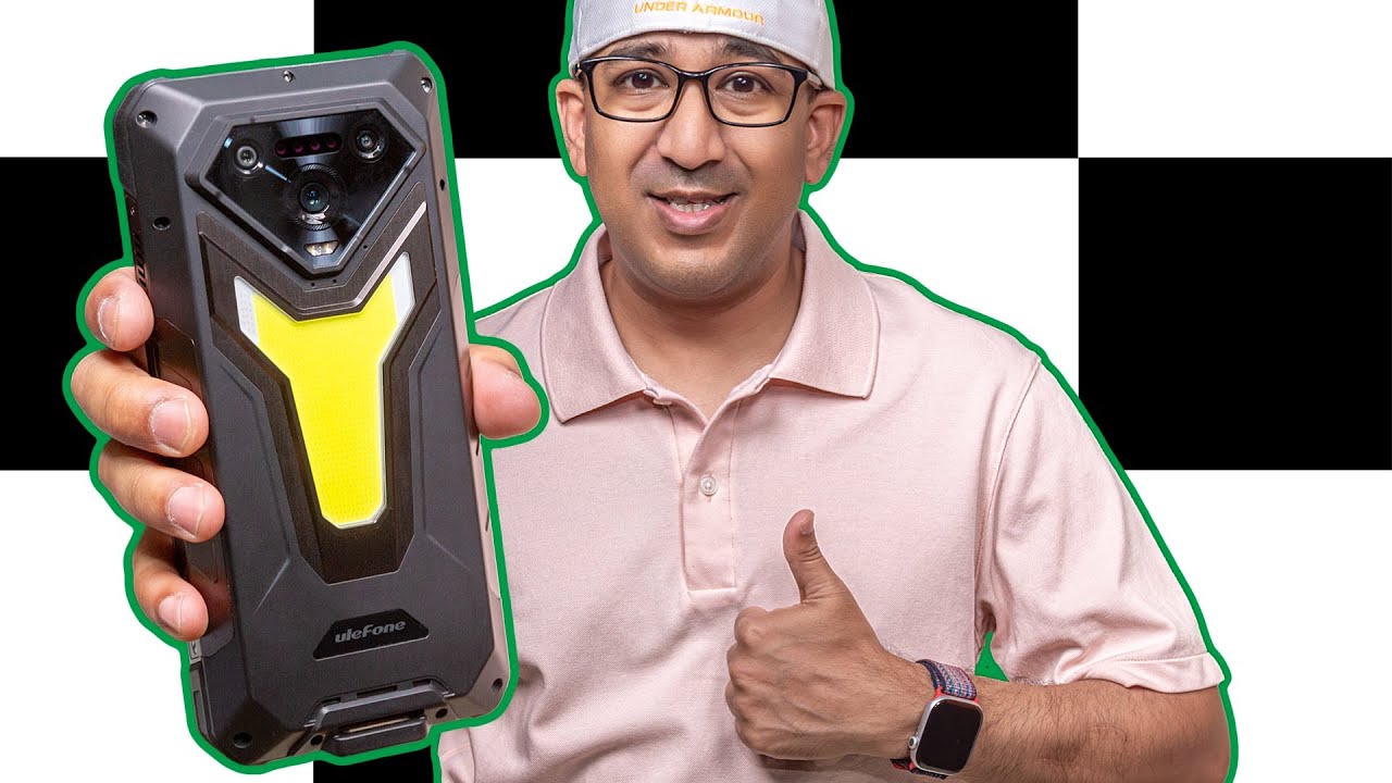 YouTube post by @HansTechTalk for Ulefone. Caption reads: Ulefone Armor 34 Pro – Built to Survive, Ready....