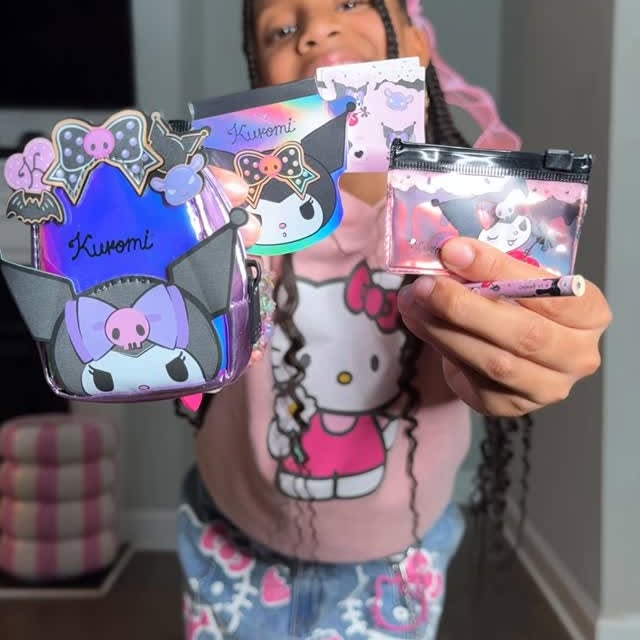 Instagram post by @lil_raspberrry for MooseToys. Caption reads: OMG 😱 Sanrio Real Littles Backapcks are the....