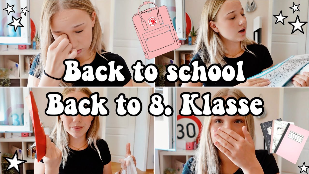 YouTube post by @HeyIsi for PURELEI. Caption reads: BACK TO SCHOOL 📚 SCHON WIEDER 8. KLASSE 🫠😭 HEY....