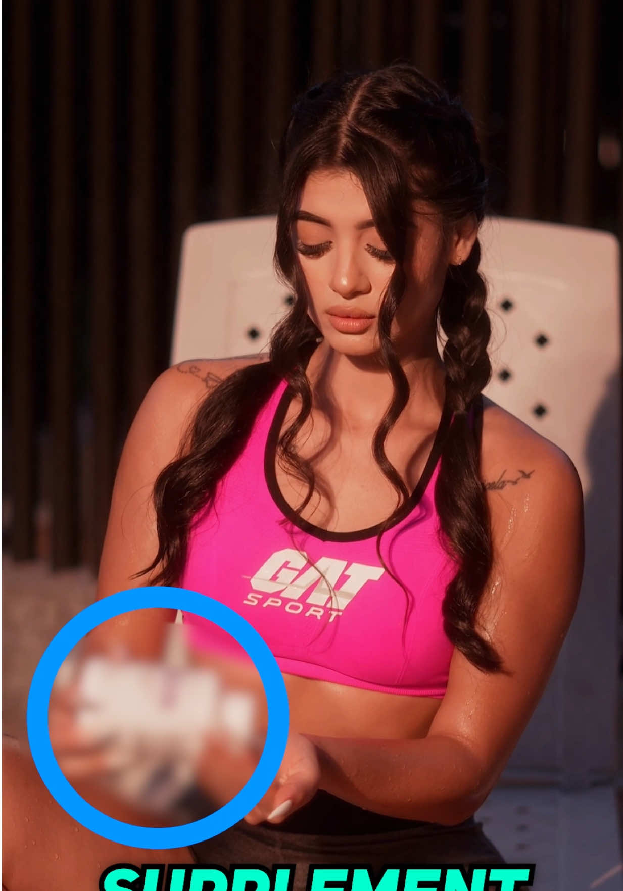 TikTok post by @h00pify for GAT Sport. Caption reads: Will you take @GAT Sport USA Creatine Chews so you....