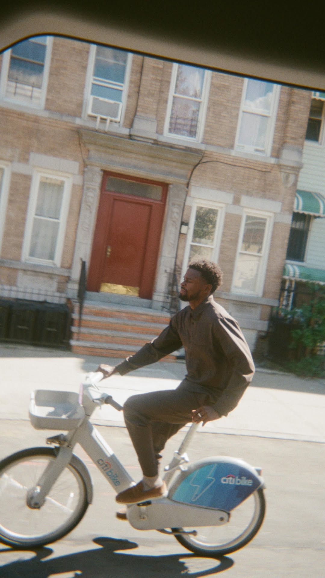 Instagram post by @joeholder for Theory. Caption reads: Move with purpose, even on your days off. Writer,....