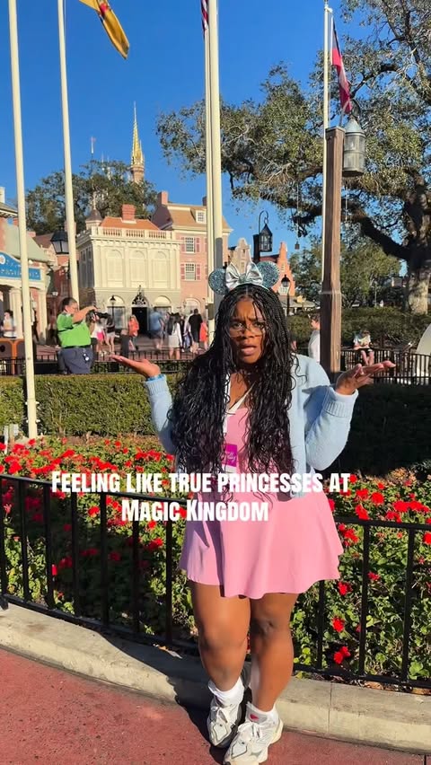 Instagram post by @yourstruly_thehensleys for Walt Disney World. Caption reads: [...] every second 🤍👑 Hosted By Disney....