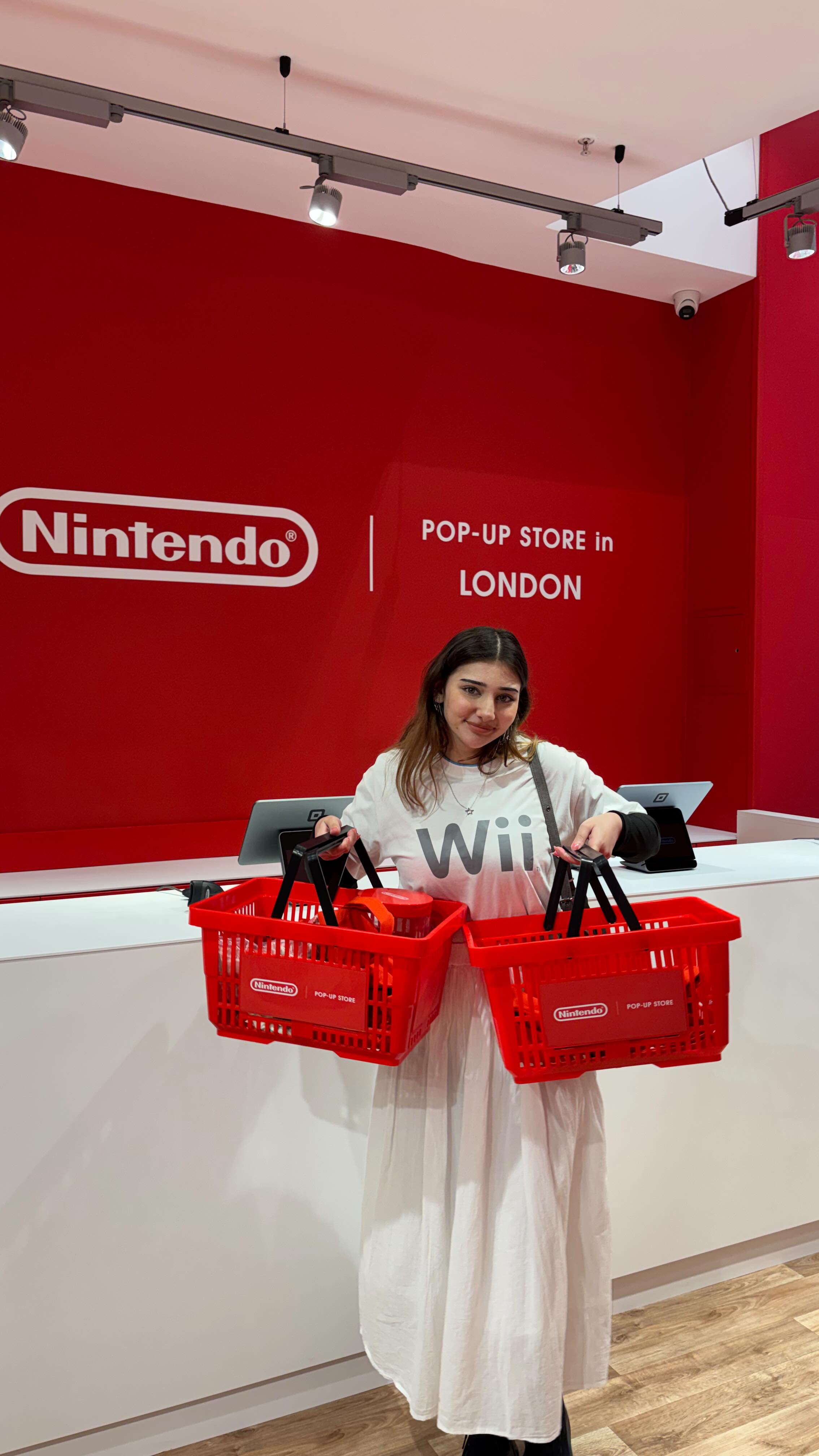 Instagram post by @nintendo.grl for Nintendo. Caption reads: 📍WESTFIELD WHITE CITY, LONDON!
- I just came back....