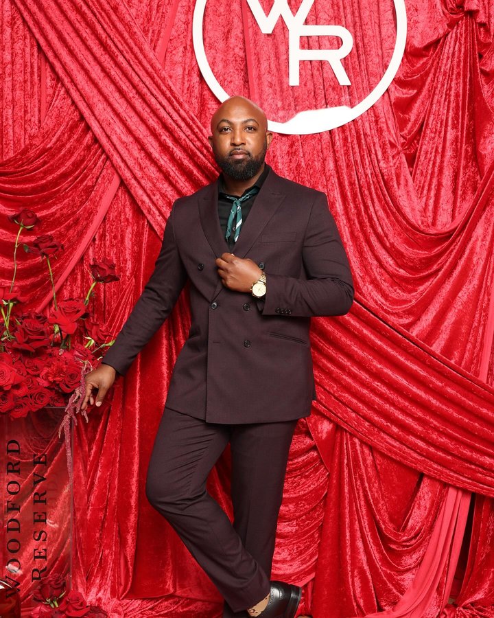 Instagram post by @dapperdillon for Woodford Reserve. Caption reads: [...] #WRDerbySoiree 

@blackmenswear x....