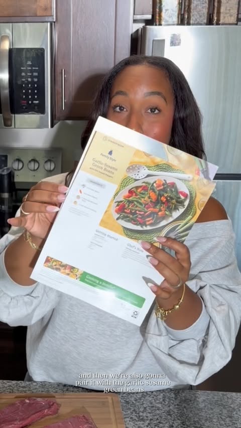 Instagram post by @dyamondniicole for Blue Apron. Caption reads: [...] learning how to cook” era 😂👩🏽‍🍳....