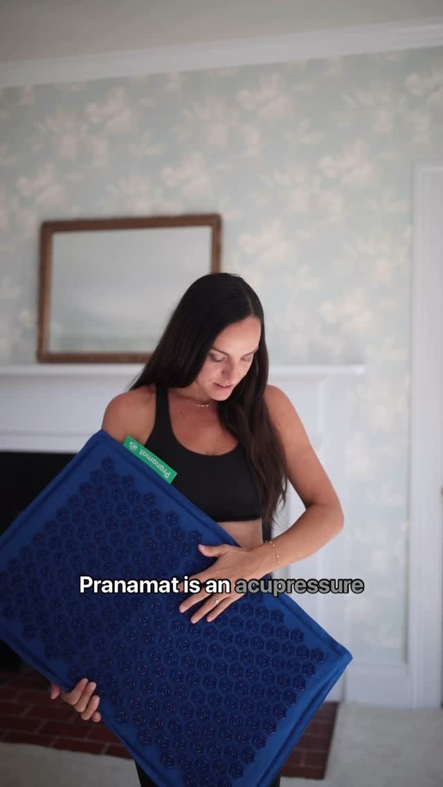 Instagram post by @sarah_beth_sutter for Pranamat. Caption reads: @pranamat sent me a mat from their new exclusive....