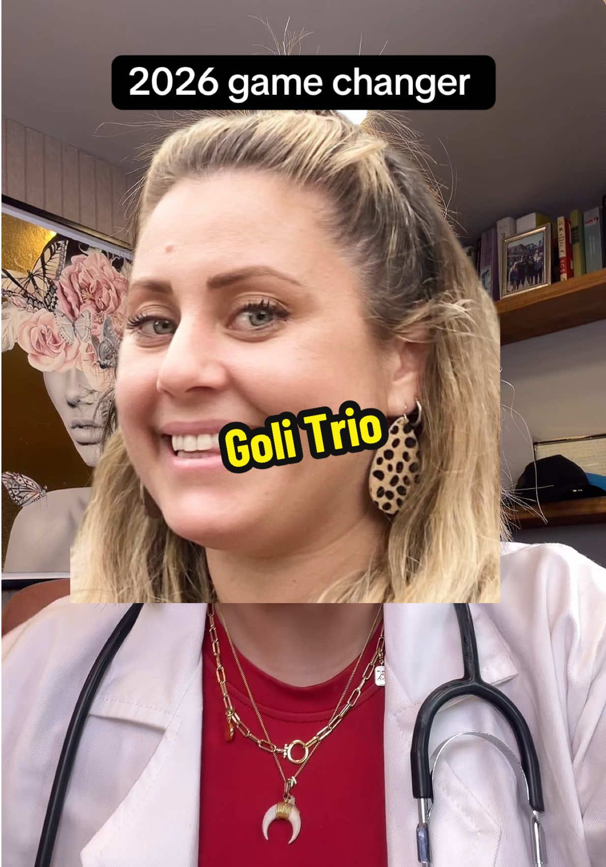 TikTok post by @kim_k_recs for Goli. Caption reads: The infamous @Goli® Nutrition zero sugar trio. ....