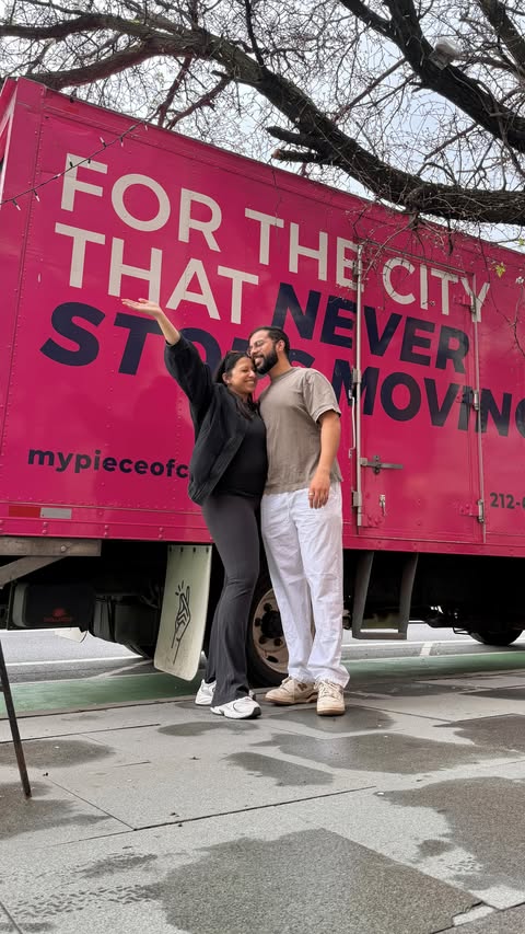 Instagram post by @anweshajb for Piece of Cake Moving & Storage®. Caption reads: WE’VE OFFICIALLY MOVED 🏡🥹💛 A month after....
