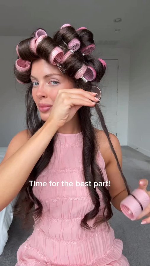 Instagram post by @gracemweston for The Hair Edit. Caption reads: [...] With my favorite rollers from @thehairedit....