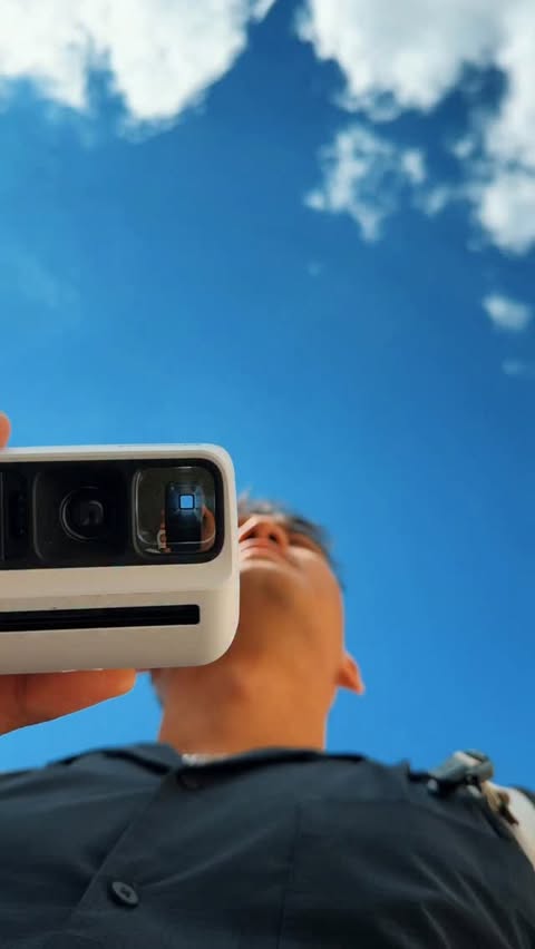 Instagram post by @adventuresofron for Polaroid. Caption reads: [...] photo is more memorable 📸 Polaroid Go Gen 3....