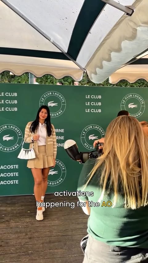 Instagram post by @supertoneyan for Lacoste. Caption reads: Floating tennis? Yes, please @lacoste ! 

#tennis....