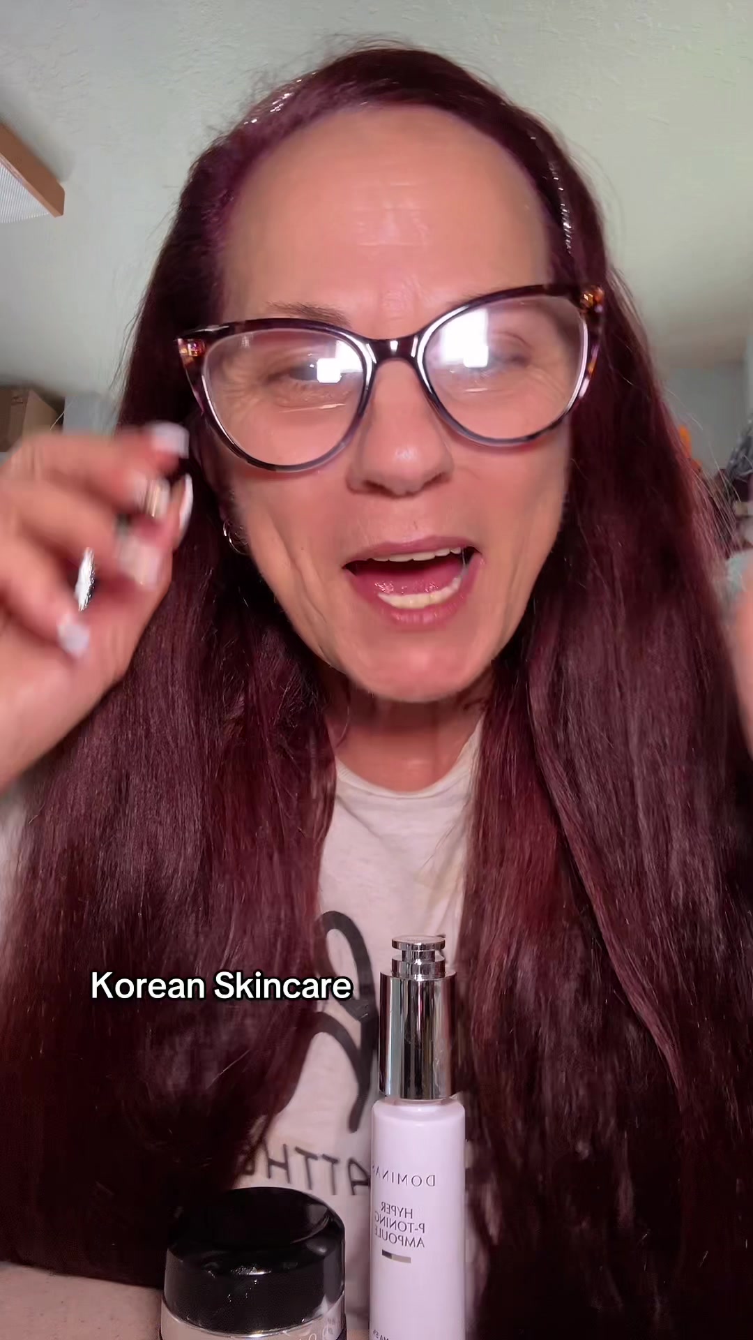 TikTok post by @dancingladycyndi for LG BEAUTY. Caption reads: @LGbeauty US this is amazing Korean skincare! I....