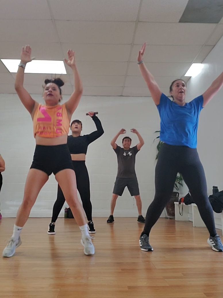 TikTok post by @monylacho for Zumba. Caption reads: ENERGIA POSITIVA  @Zumba Fitness #zumba....