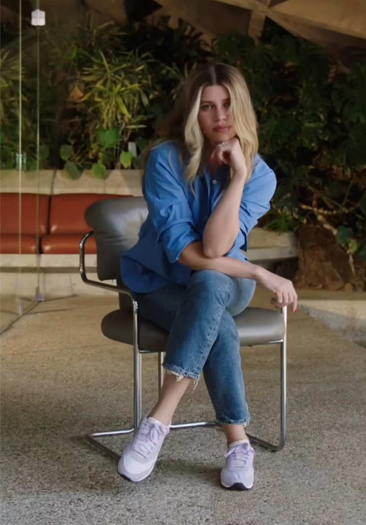 TikTok post by @sofiagrainge for Reebok. Caption reads: my spring go-to 💜 @Reebok #ad #reebok....