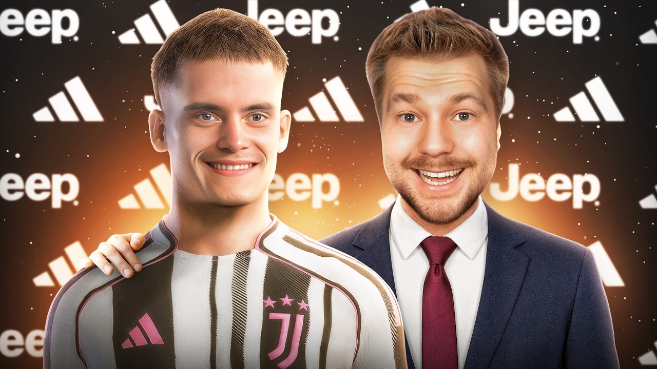 YouTube post by @kozasport for Media Expert. Caption reads: JUVENTUS to GLORY in FC 26! (but that's just one....