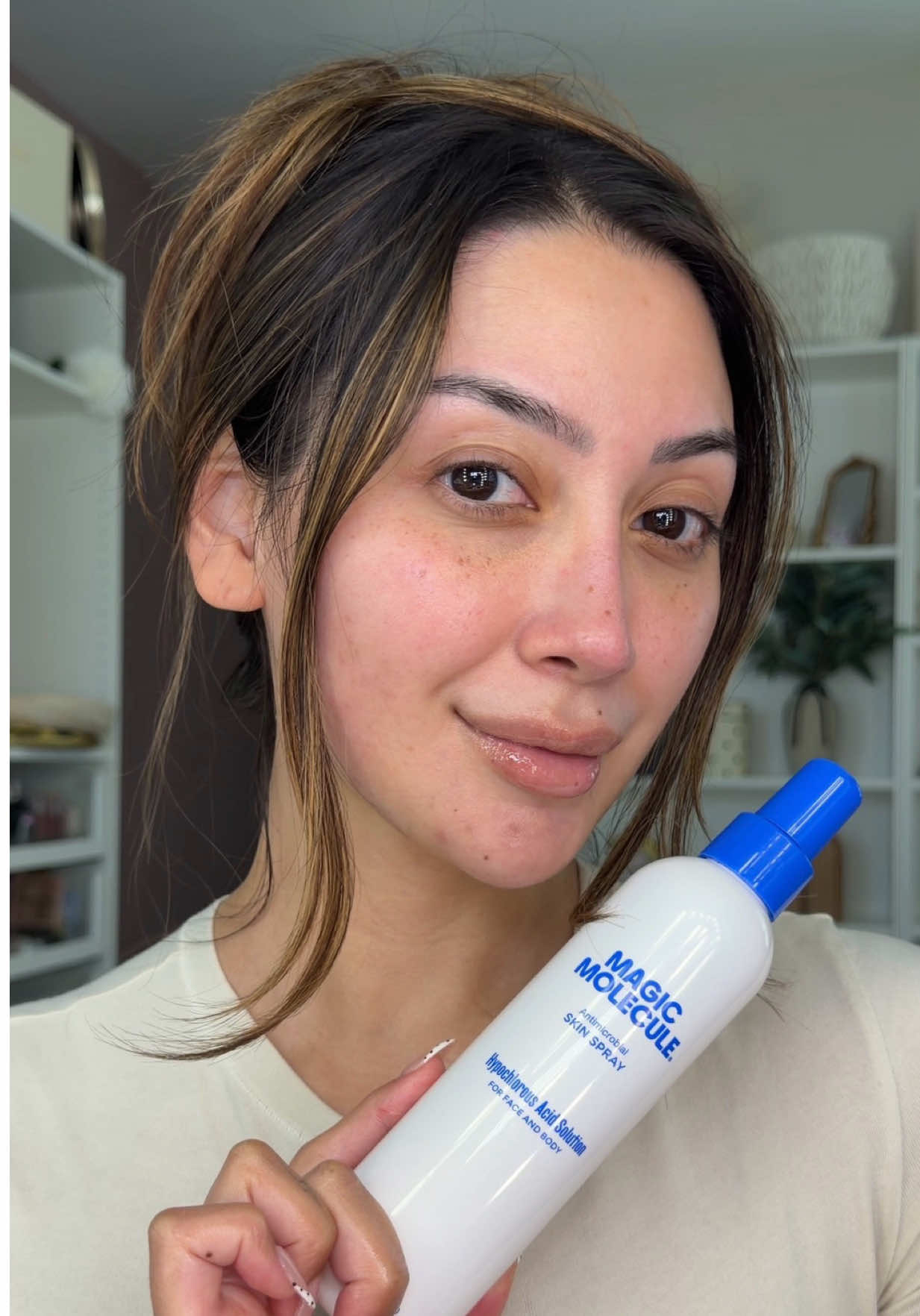 TikTok post by @lolaababy7 for Magic Molecule. Caption reads: [...] my sensitive skin and redness. @Magic....