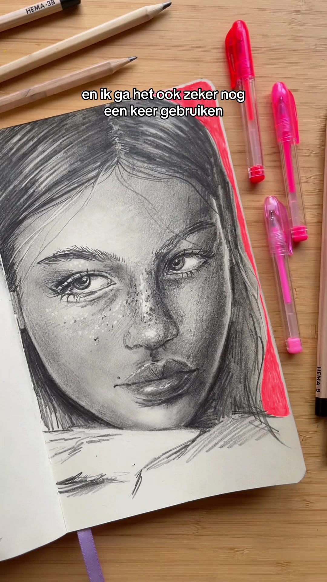 TikTok post by @lievemerlijn for HEMA. Caption reads: Elektrische gum! 😍 Link in bio ✨🩵....