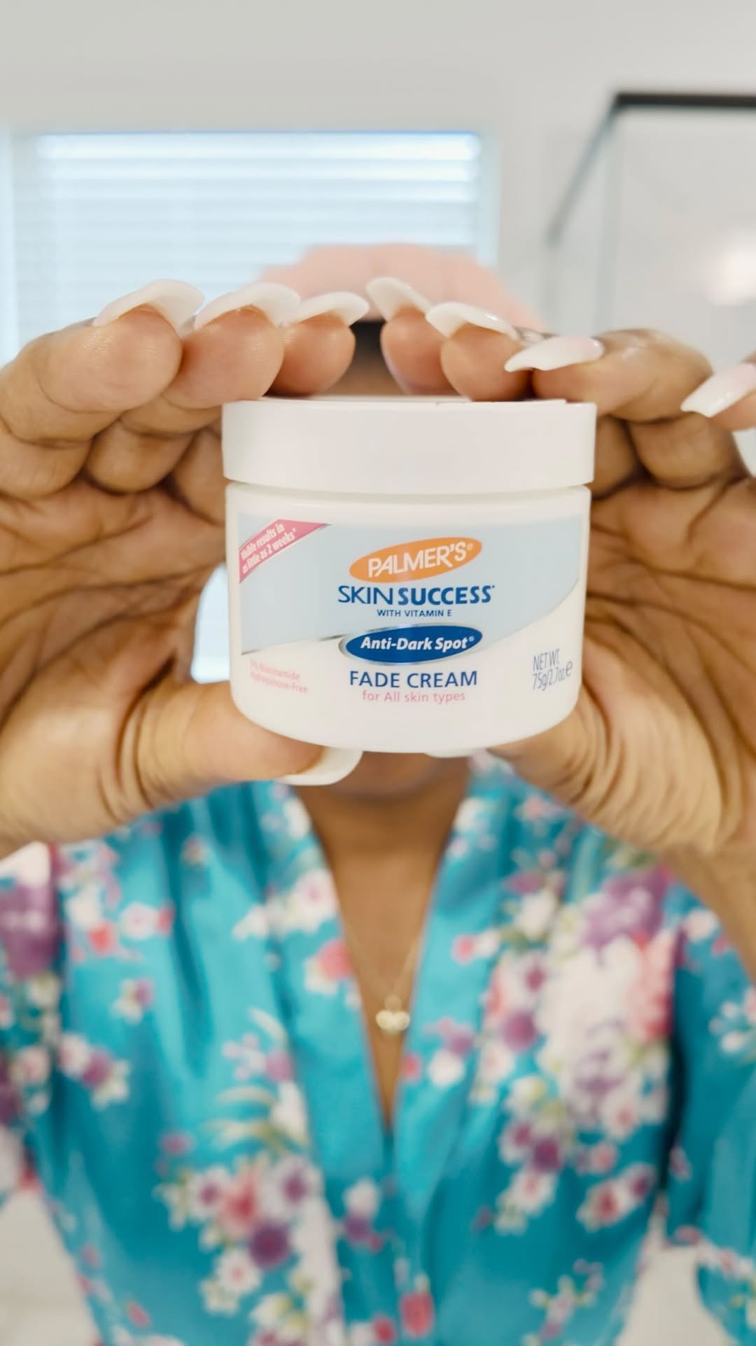Instagram post by @thejoyfuladenike for PALMERS. Caption reads: #ad If you’re dealing with some dark spots or acne....