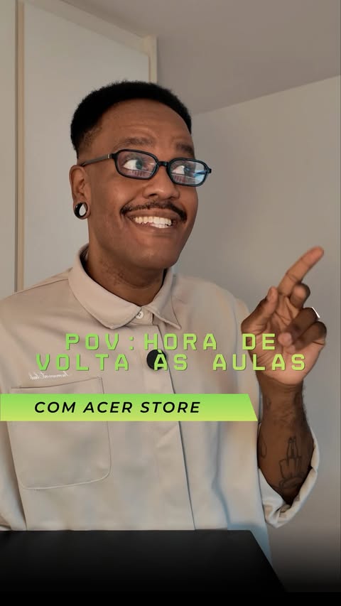 Instagram post by @eusoufabao for Acer. Caption reads: [...] segundo semestre tá prometendo, hein? 💚....