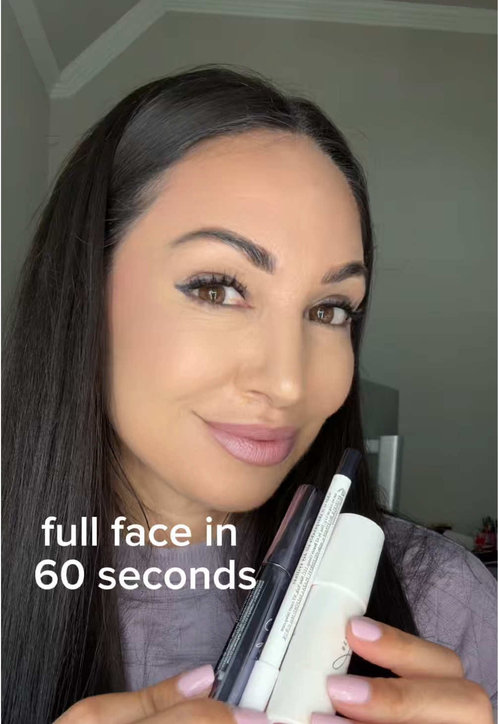 TikTok post by @twinmama_mandee for Julep. Caption reads: [...] don’t have time for a full routine… this....