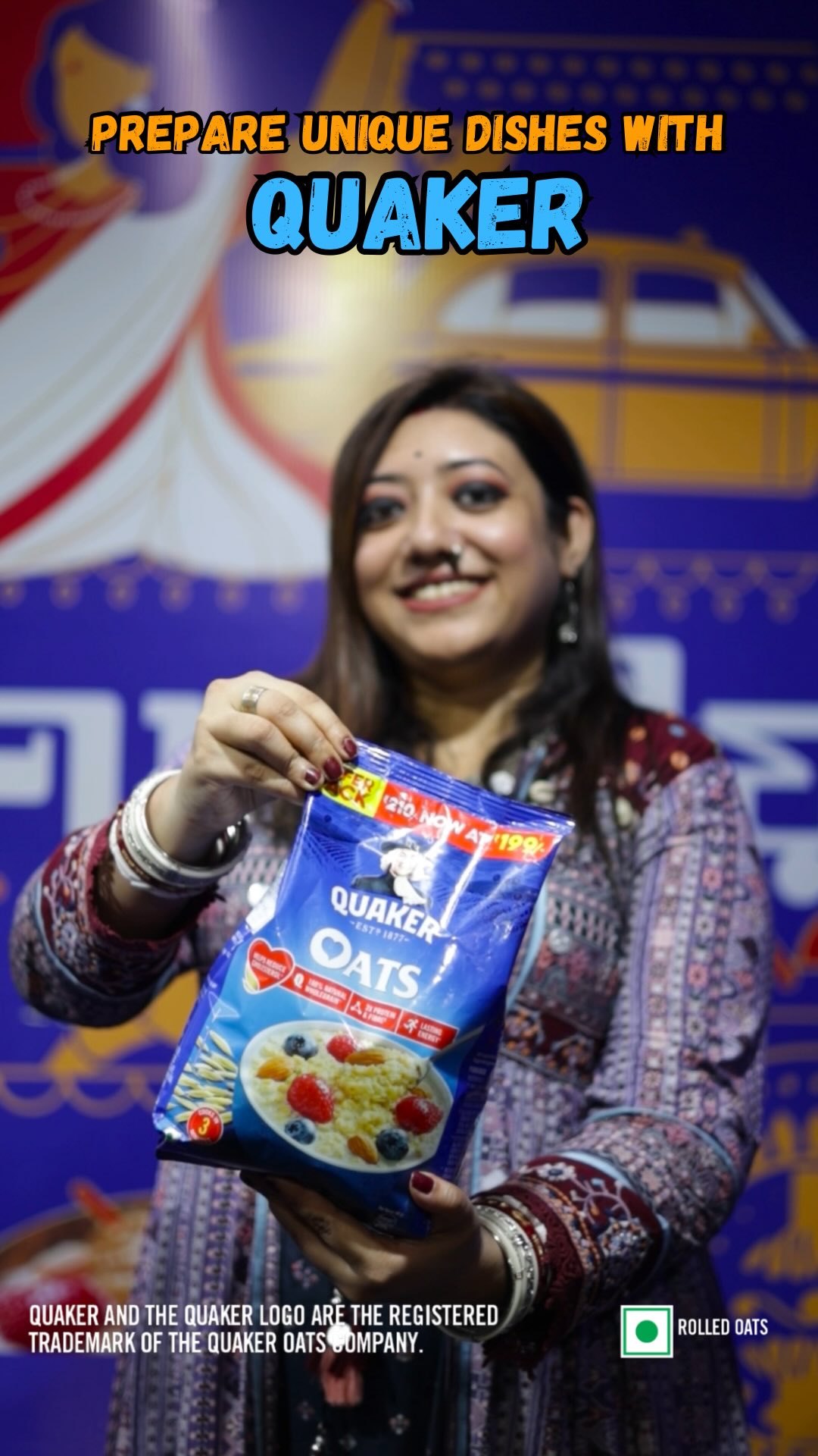 Instagram post by @thealwayshungrylady for Quaker Oats. Caption reads: Quaker Oats is More than just a bowl of oats. It’s....