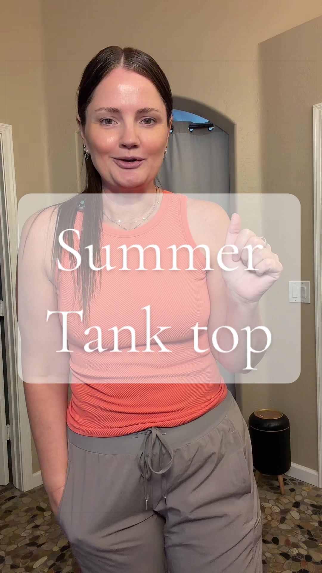 TikTok post by @penelopeallenstyle for ATTRACO. Caption reads: [...] #workouttank #workouttop #builtinbra....