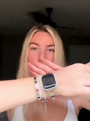 TikTok post by @lizkehl_ for MissAIR. Caption reads: i’m obsessed with this new watch band! @Missair 💞....