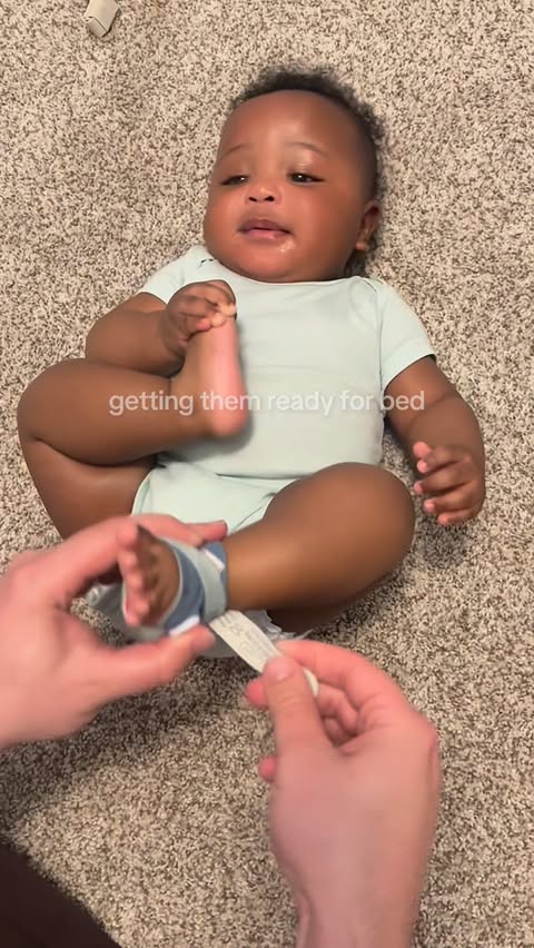 Instagram post by @simplythejordans for Owlet. Caption reads: Just getting them ready for bed ✨ @owletcare every....