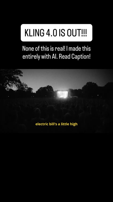 Instagram post by @simonmeyer_director for Kling AI. Caption reads: OMG! @klingai_official Kling 4.0 is OUT TODAY !!!!....