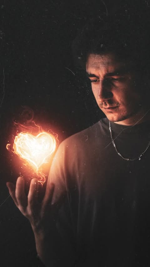 Instagram post by @griggen_ for Picsart. Caption reads: [...] Valentine’s Day Portrait Idea ❤️ #Picsart....