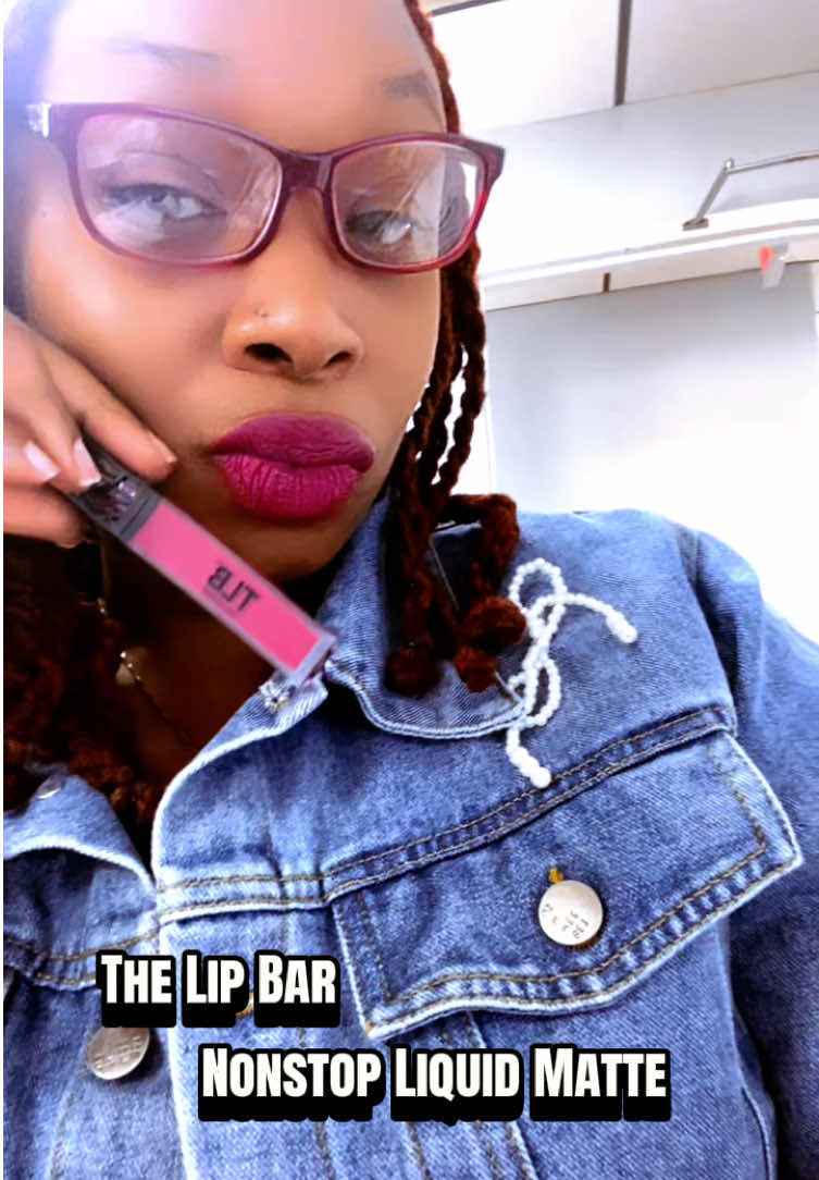 TikTok post by an influencer for The Lip Bar. Caption reads: [...] Mines is Rich Auntie 💋 @thelipbar....