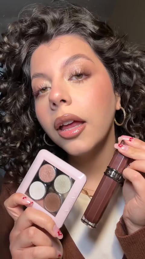 Instagram post by @flaviiasbeauty for NABLA Cosmetics. Caption reads: Grazie @nablacosmetics 🥹🤍✨ SS26 Glassified....