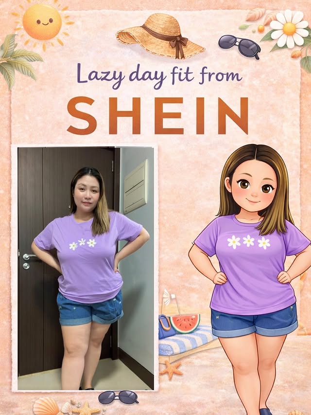 Instagram post by an influencer for SHEIN. Caption reads: [...] yes… I shop comfy outfits from SHEIN 👀✨ 🔍....
