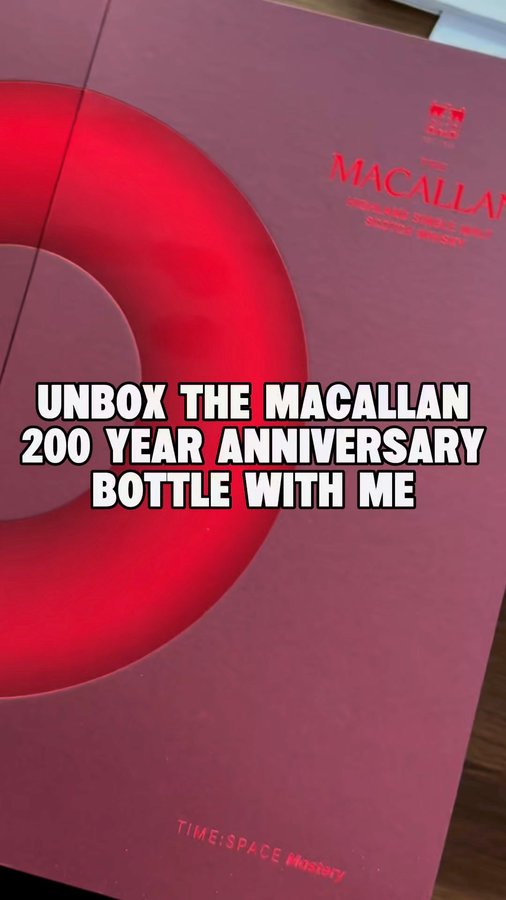 Instagram post by @chasecokaliong for The Macallan. Caption reads: This @the_macallan bottle came in one of the most....