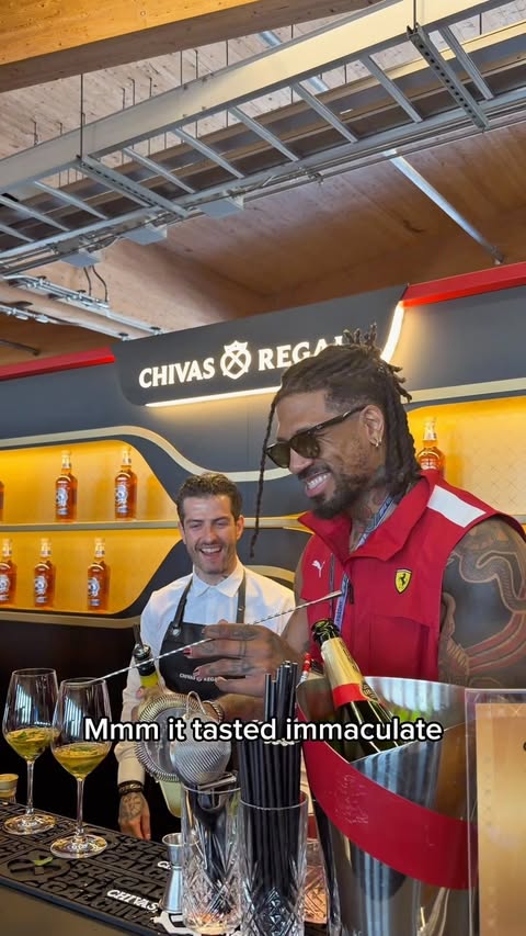 Instagram post by @dontcalldom for Chivas Regal. Caption reads: Race weekend with @chivasregal and....