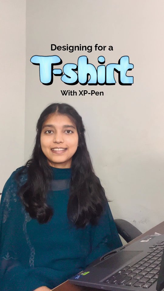 Instagram post by @priyanka_png for XPPen. Caption reads: I tried making this design for T-shirt with the....