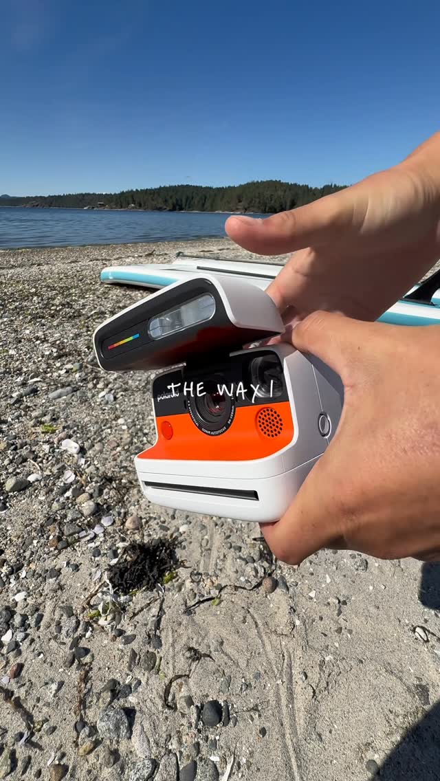 Instagram post by @liam.oce for Polaroid. Caption reads: flip the way you enjoy your photos, with @polaroid....