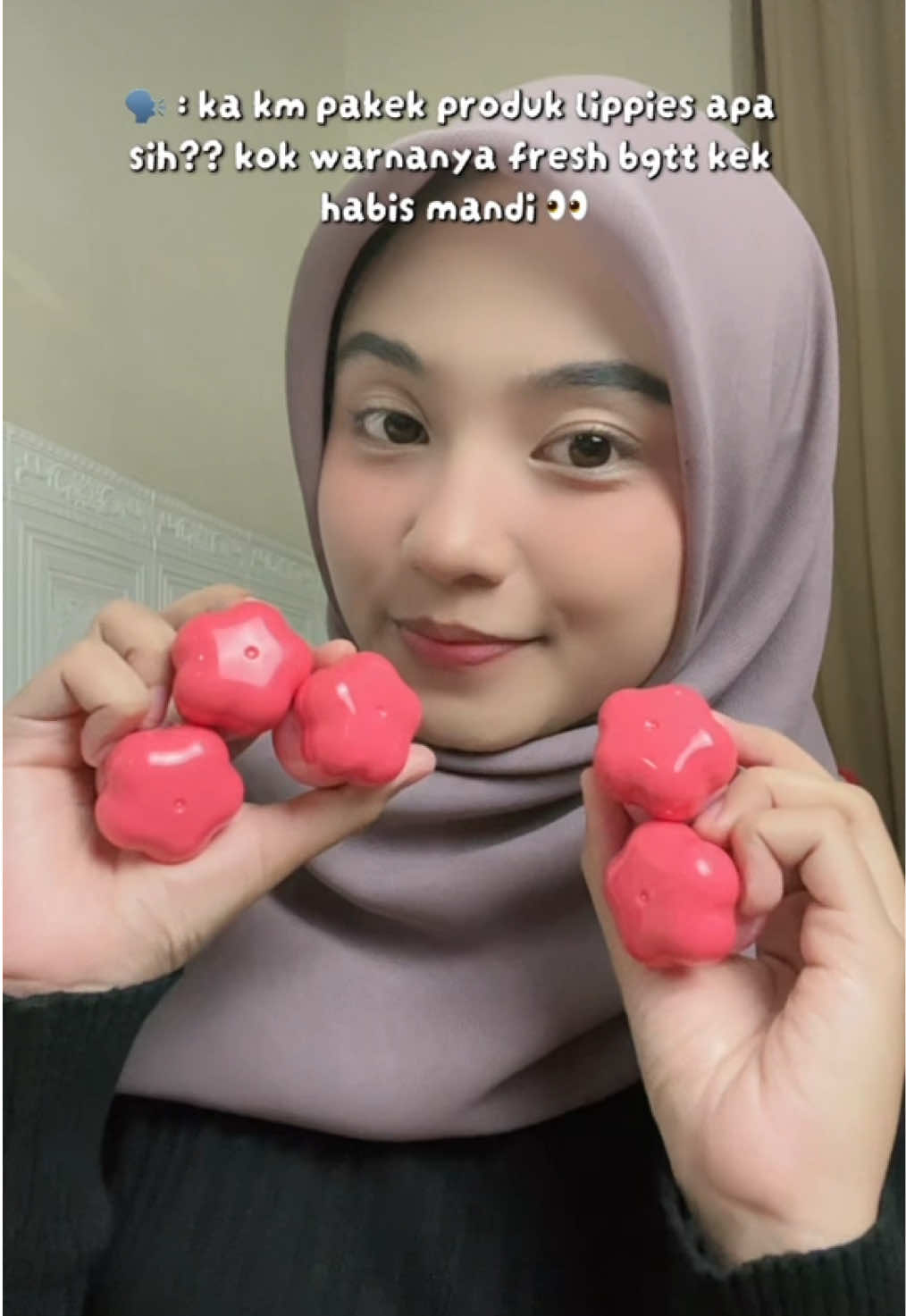 TikTok post by @itspaniiipa for Madame Gie Cosmetics. Caption reads: [...] mah cek keranjang kuning skrng @Madame Gie....