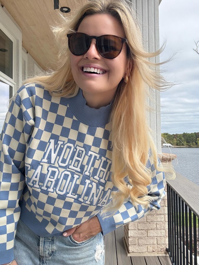 Instagram post by @beckyfkeller for Gameday Social. Caption reads: [...] fan so I was so excited to find Gameday....