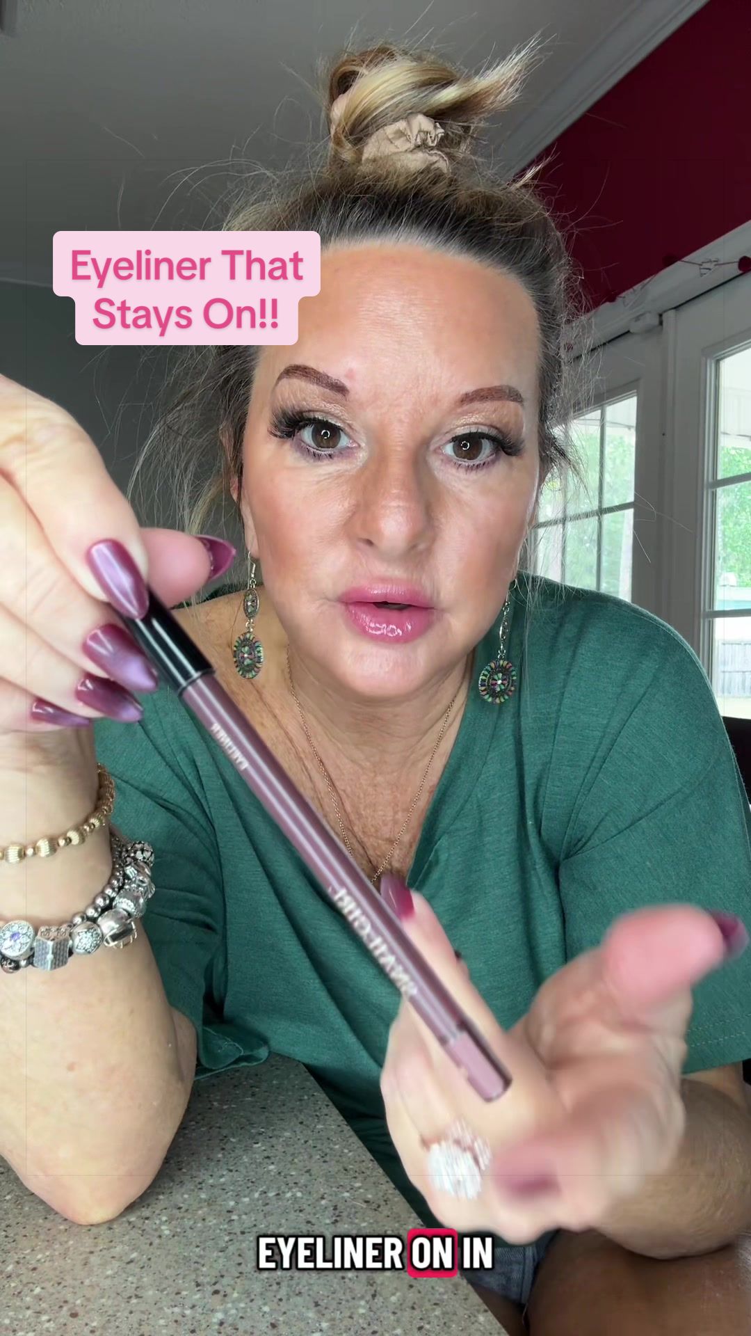 TikTok post by @jojofromga for Page Vine. Caption reads: Snail girl 24 hour waterproof eyeliner, smudge....
