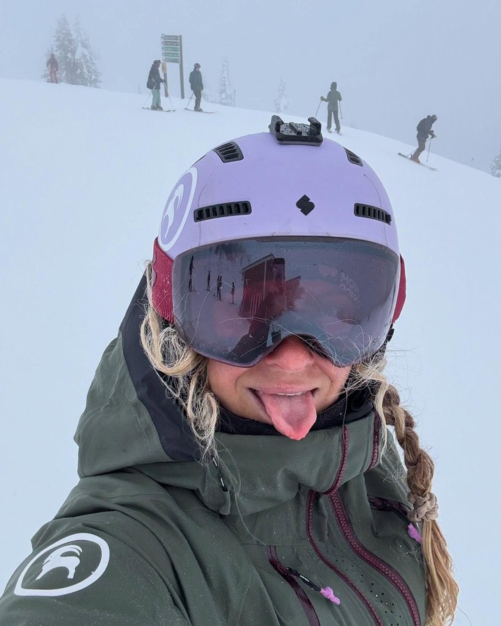 Instagram post by @lexidupont for Backcountry. Caption reads: Pow has been the theme of the season up here in....